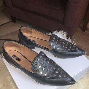 TopShop Silver Stud Flats